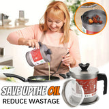 Stainless Steel Oil Filter Storage Pot Kitchen Oil Strainer