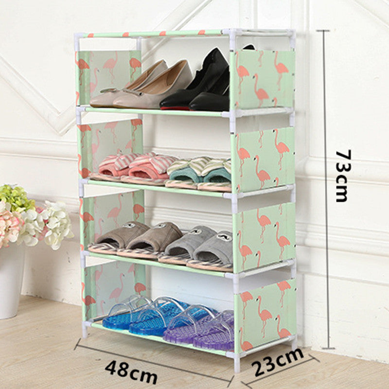 5 Layers Multifunctional Shoes Rack-Simple Dust Proof Assembly Fabric