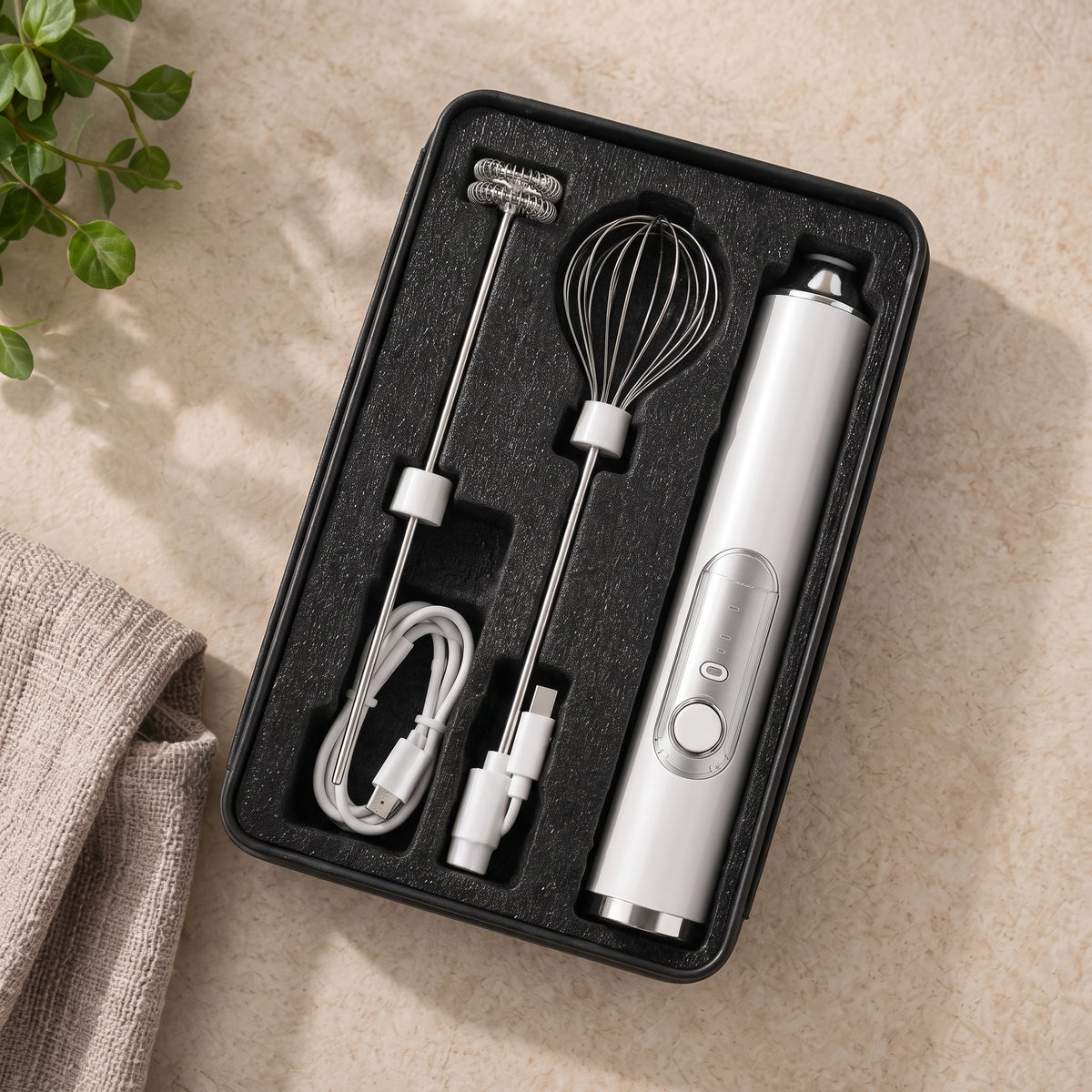 Handheld Electric Coffee Beater & Milk Frother for Latte, Cappuccino and Eggs