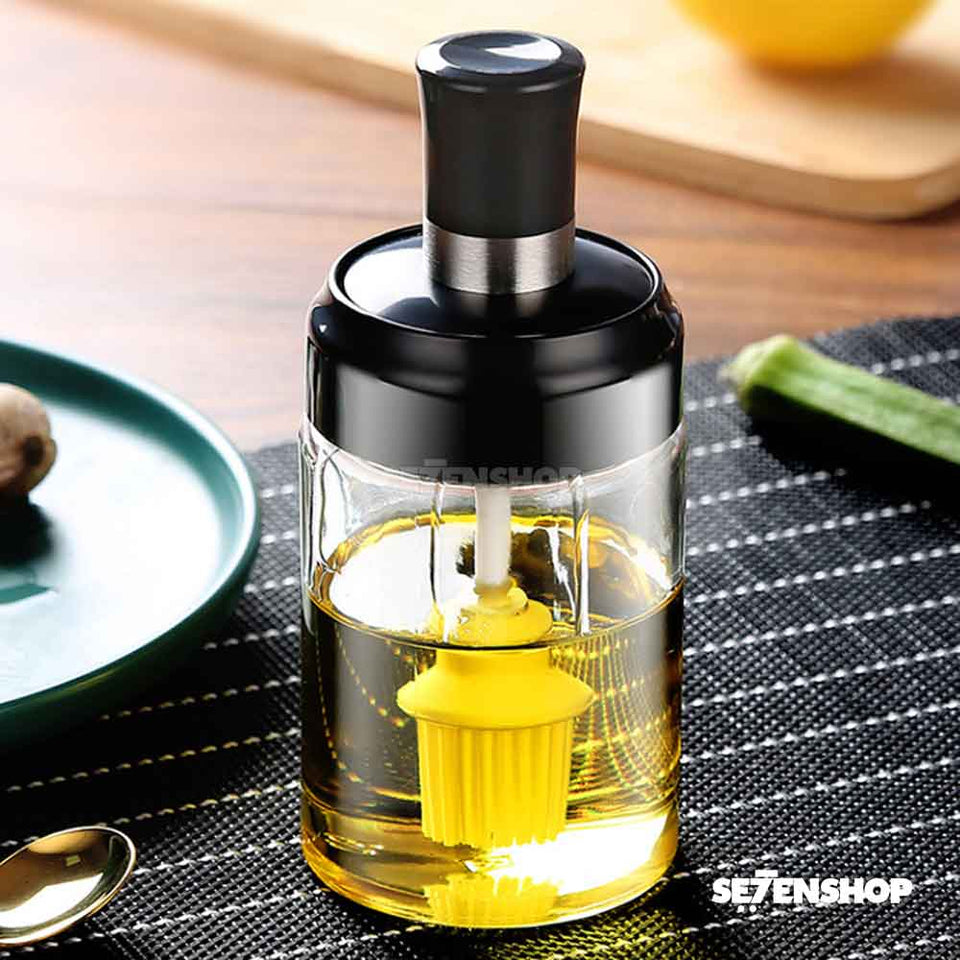 Kitchen Condiment Jar With Brush – Everyday Kitchen Use