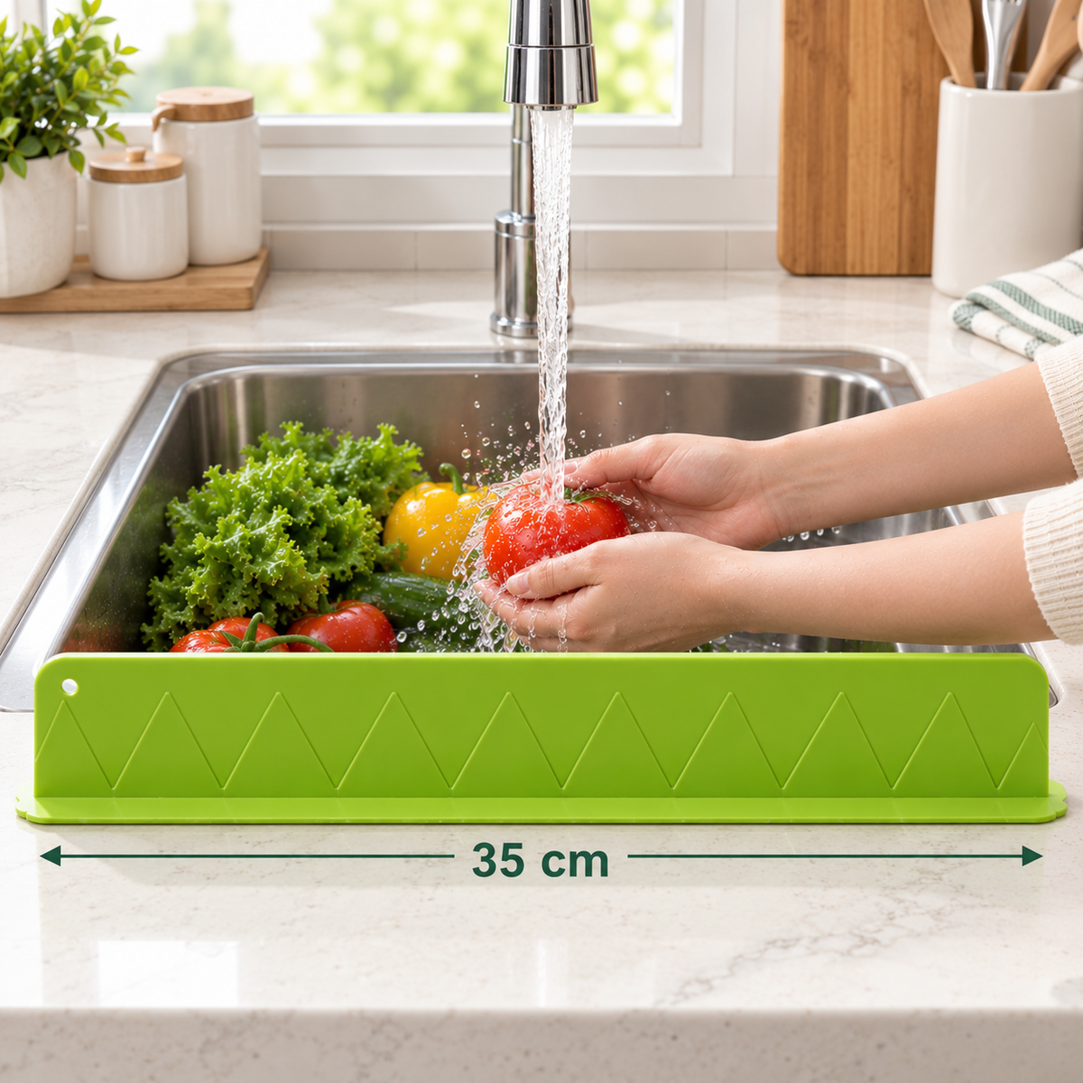 3-Piece Faucet Splash Guard & Mini Cleaning Mop Set for Kitchen Sink