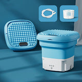 Portable Mini Folding Washing & Spin Dryer Compact Laundry Machine