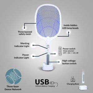 Electric Rechargeable Mosquito Killer Racket – Reliable Performance