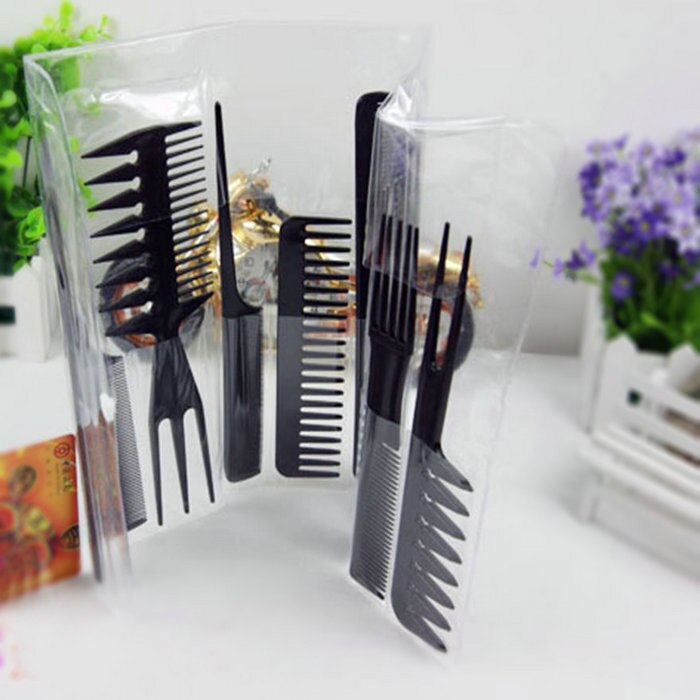 Black Professional Combs Hair Salon Hair Styling Barbers – 10 Pieces