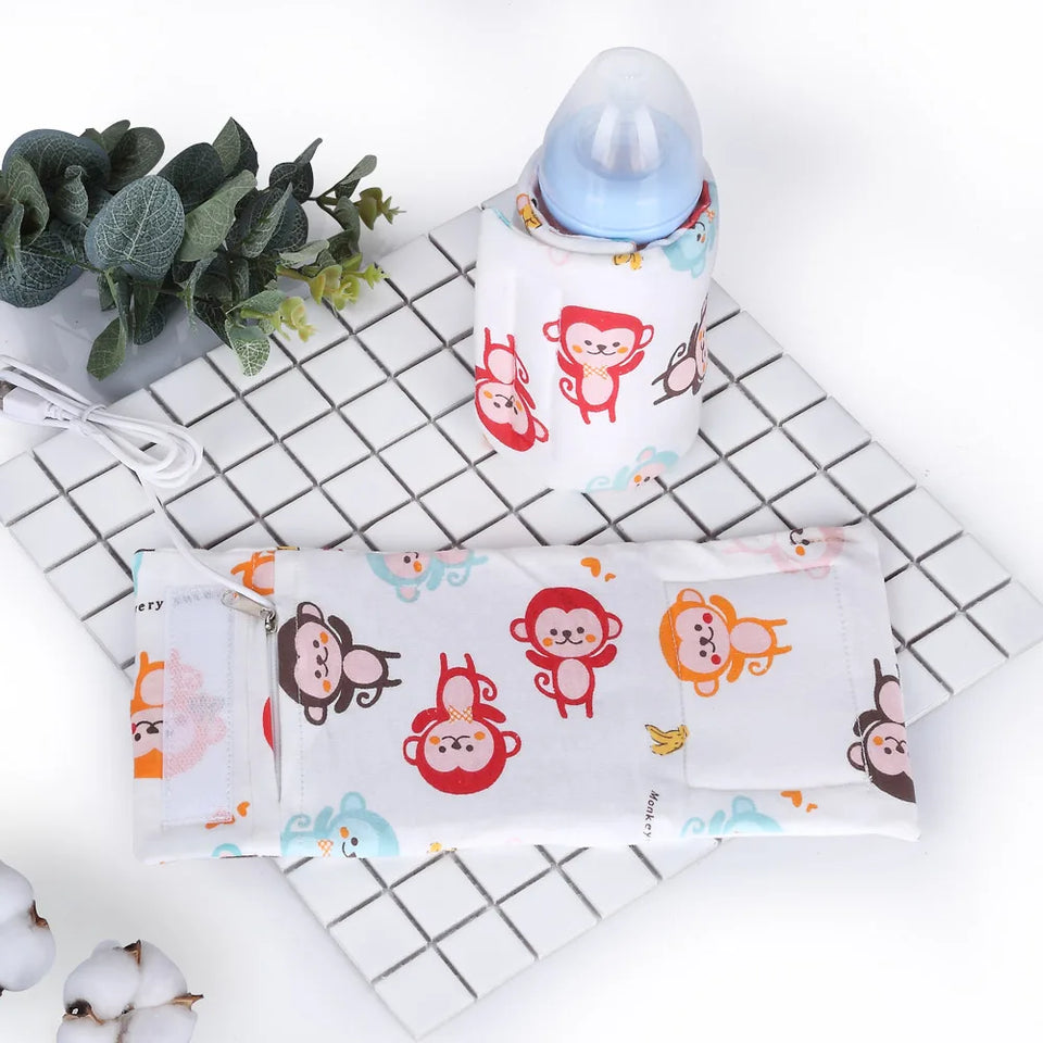 Portable USB Baby Bottle Warmer Travel Feeding Bottle Sleeve
