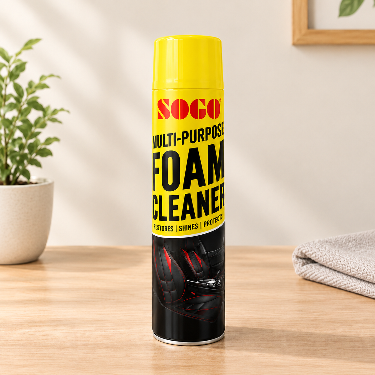SOGO Multi-Purpose Foam Cleaner 650ml for Car Interior, Sofa & Upholstery