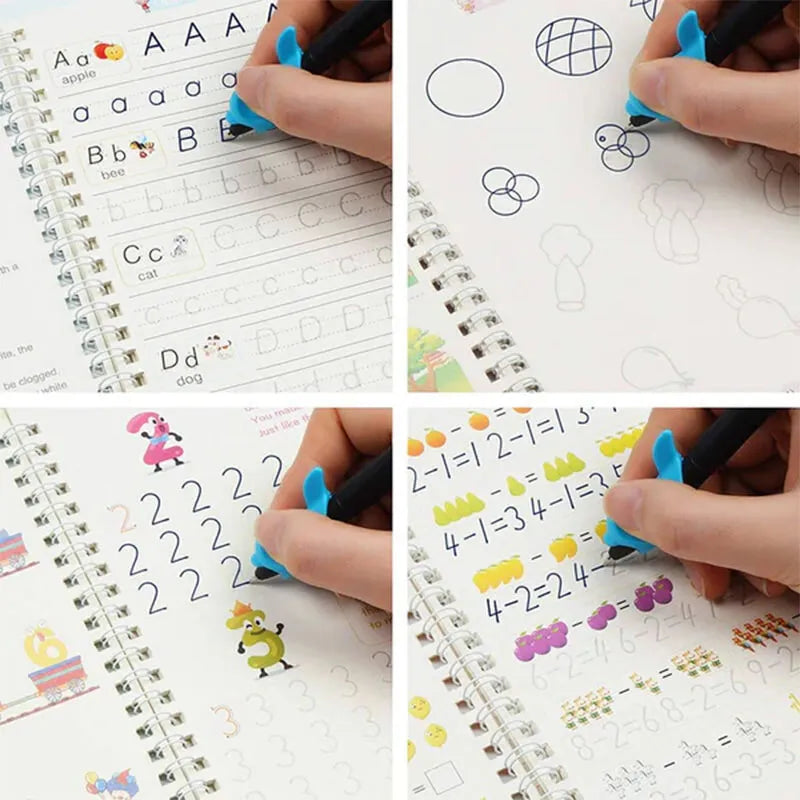 Magic Practice Copybook for Kids, Children Reusable – Pack of 4