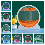 Moving Sand Art Pictures 3-d, Quicksand Painting Ornaments, Round