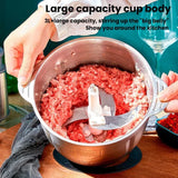 3-Liter Electric Food Chopper & Meat Grinder Kitchen Processor