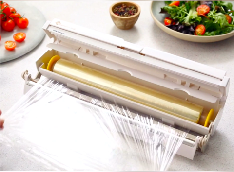 Plastic Wrap Dispenser Kitchen Tools Cling Food Wrap Cutter Dispenser