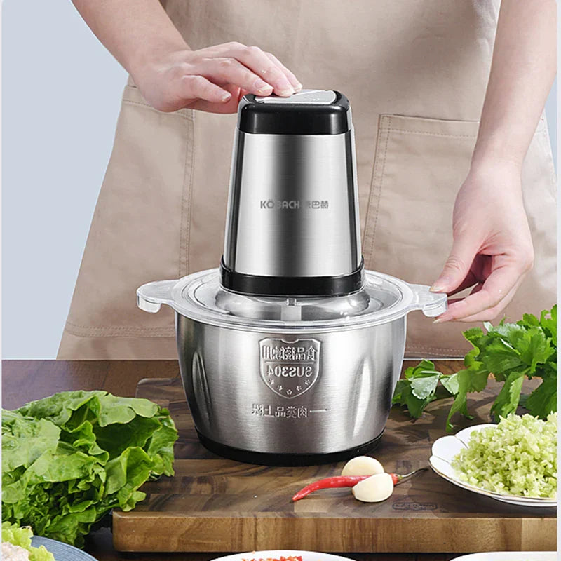 3-Liter Electric Food Chopper & Meat Grinder Kitchen Processor