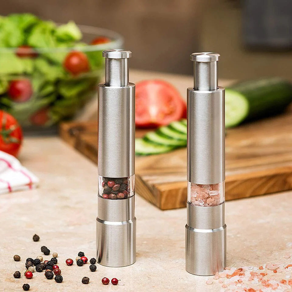 Stainless Steel Mini Pepper Grinder Mill Premium Tall Premium Salt