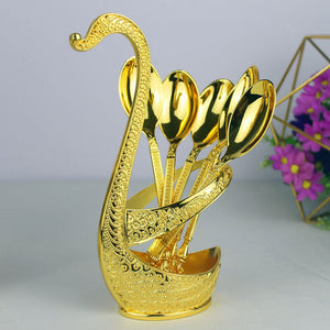 Color Guaranteed Spoon Set With Swan Stand – Everyday Kitchen Use