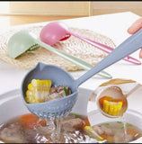 2 In 1 Long Handle Soup Spoon Home Strainer Cooking – Pack of 2