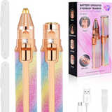 2-in-1 Facial Hair Remover & Eyebrow Trimmer Compact Grooming Tool