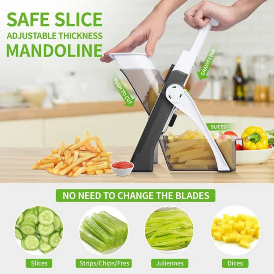 4-in-1 Adjustable Vegetable Slicer & Shredder – Everyday Kitchen Use