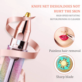 2-in-1 Facial Hair Remover & Eyebrow Trimmer Compact Grooming Tool