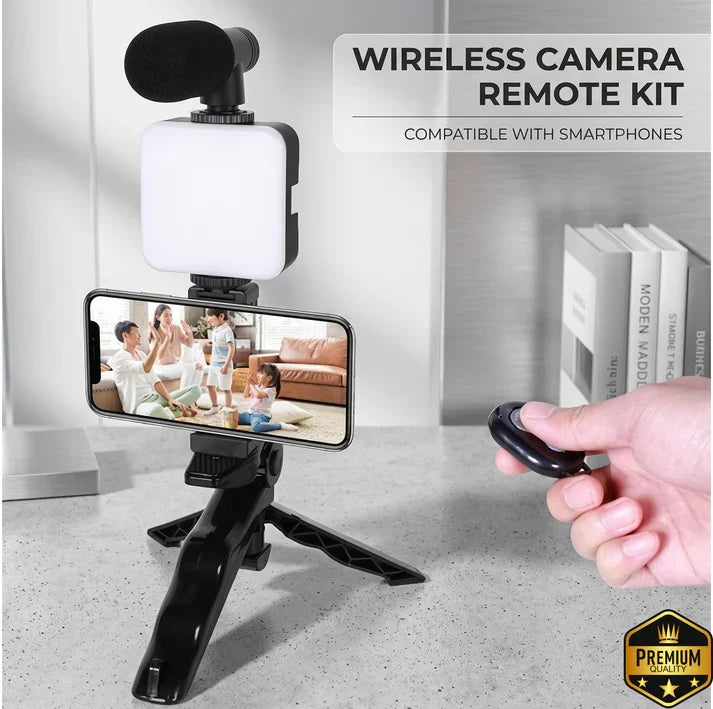 Vlog Pro Smartphone Kit Compact Mobile Video Recording Set
