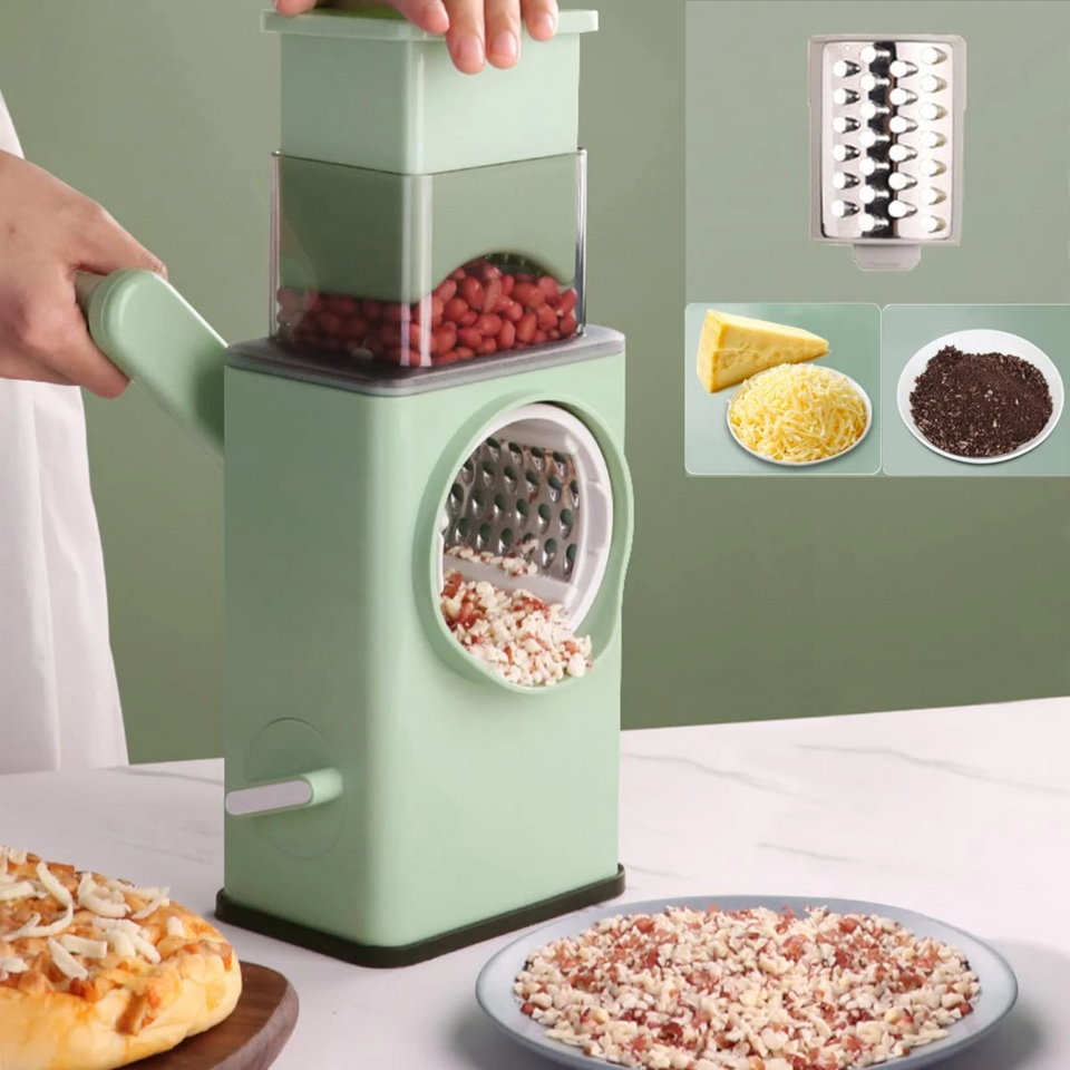 4-in-1 Rotary Vegetable Chopper & Slicer Kitchen Prep Tool
