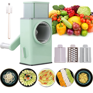 4-in-1 Rotary Vegetable Chopper & Slicer Kitchen Prep Tool