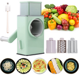4-in-1 Rotary Vegetable Chopper & Slicer Kitchen Prep Tool