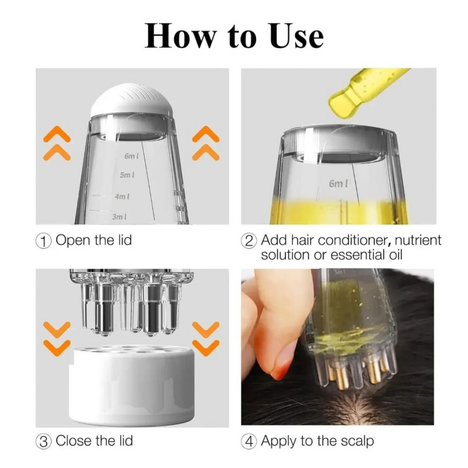 Hair Oil Applicator & Scalp Massage Comb Easy Hair-Care Tool