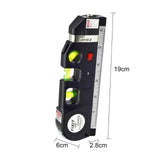 5-in-1 Laser Level with Ruler & Triple Spirit Level