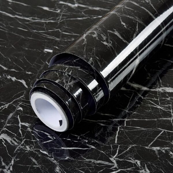 Black marble Self Adhesive Waterproof Stickers – Pack of 3
