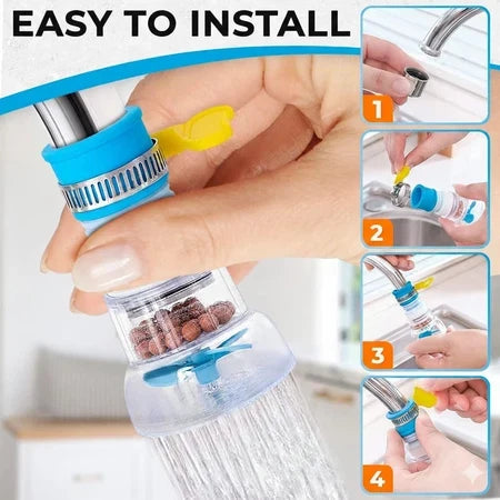 3-in-1 Kitchen Cleaning Set Hands-Free Mini Mop, Faucet Filter
