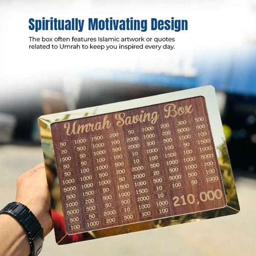 Umrah Saving Box Wooden Islamic Money Box
