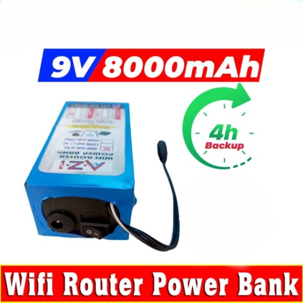 WiFi Router UPS Power Bank 9 Volts 4 Hours Guaranteed Backup