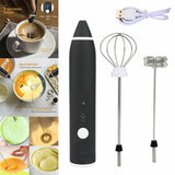 Electric Milk Frother & Coffee Whisk Handheld Kitchen Mixer