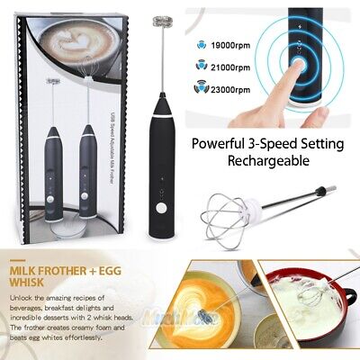 Electric Milk Frother & Coffee Whisk Handheld Kitchen Mixer