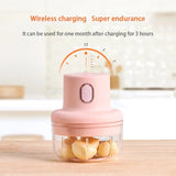 Wireless Rechargeable Electric Garlic Press Mini Meat Grinder