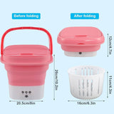Portable Mini Folding Washing & Spin Dryer Compact Laundry Machine