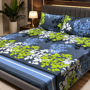 3D Crystal Cotton 3-piece Bedsheet Set