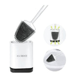 Silicone Toilet cleaner Brush non-Slip Long Handle with Toilet Brush