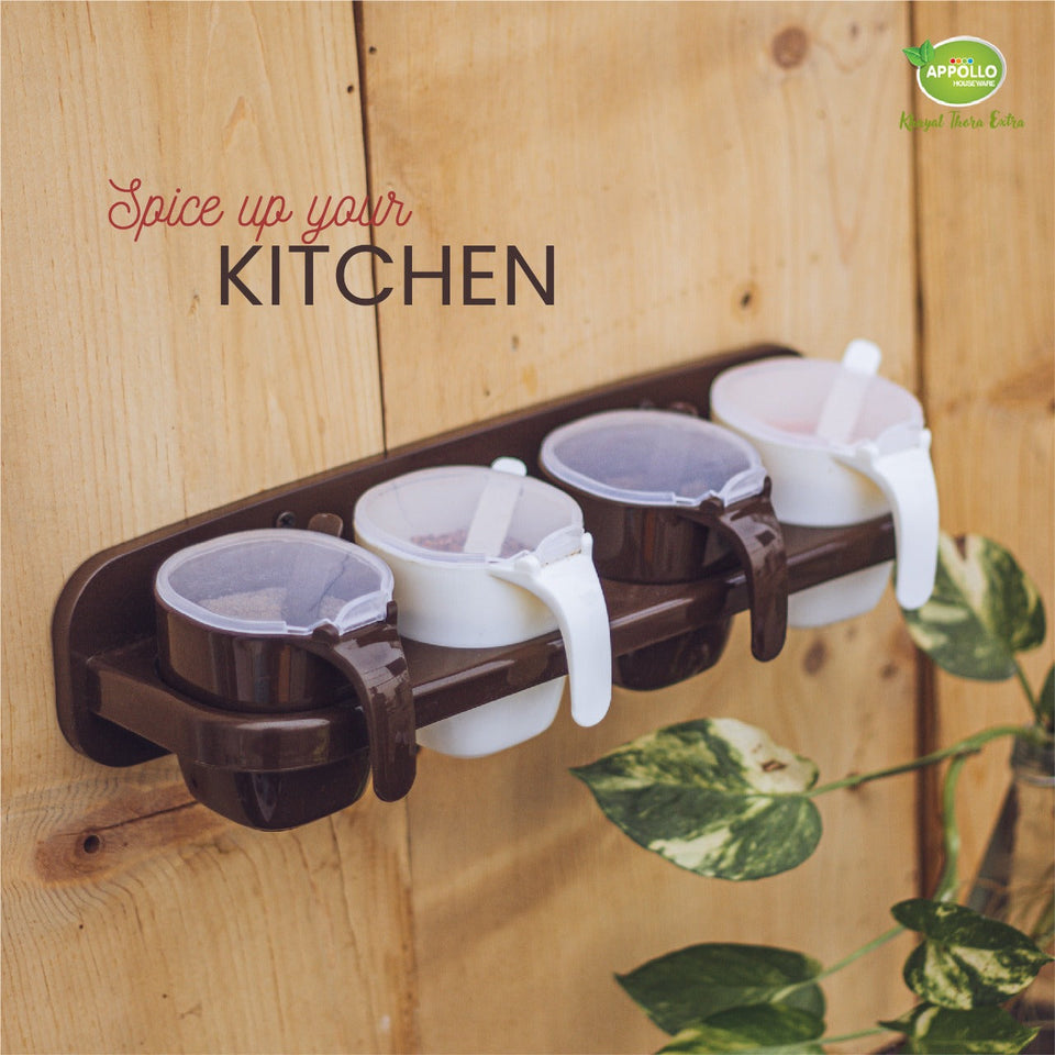 4 In 1 Beautiful Chili Spice Rack Wall Hanging Kitchen Rack