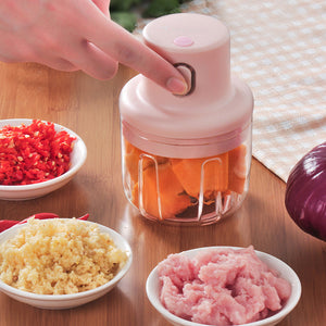 Wireless Rechargeable Electric Garlic Press Mini Meat Grinder