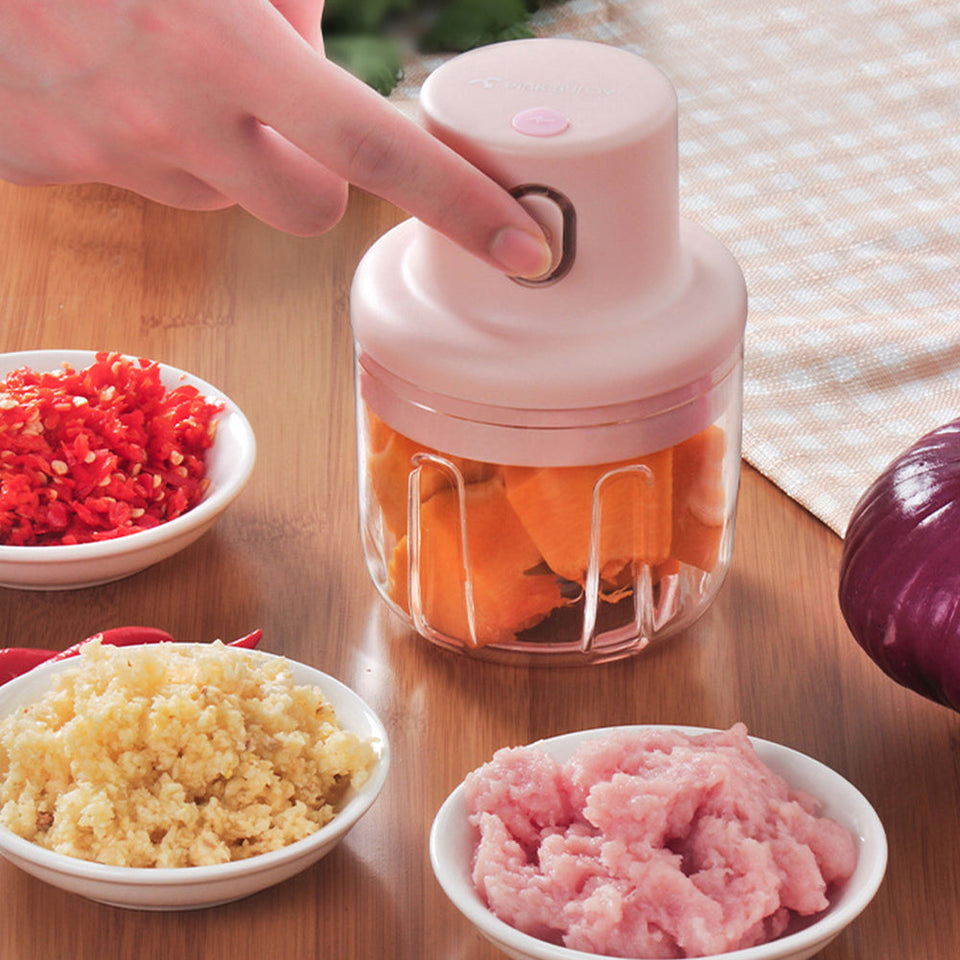 Wireless Rechargeable Electric Garlic Press Mini Meat Grinder