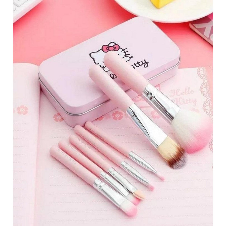 Hello Kitty Complete Makeup Mini Brush Kit with A Storage – Pack of 2