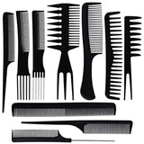 Black Professional Combs Hair Salon Hair Styling Barbers – 10 Pieces