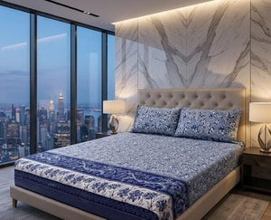 3D Crystal Cotton 3-piece Bedsheet Set AY0010033