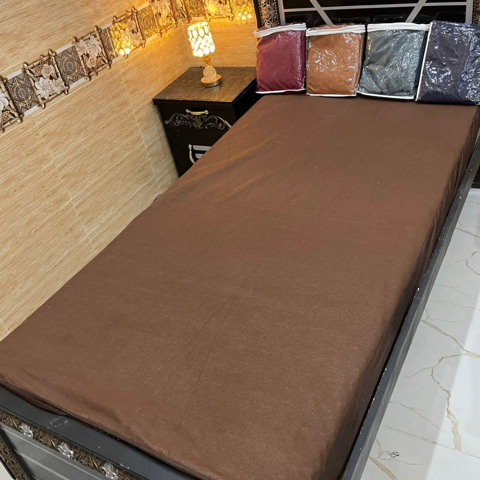 Single Bed Mattress Covers Water Proof Matress Safegaurd - Maroon