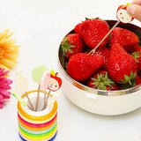 Fruit Fork Food Picks Cartoon Plastic Fruit Dessert Fork