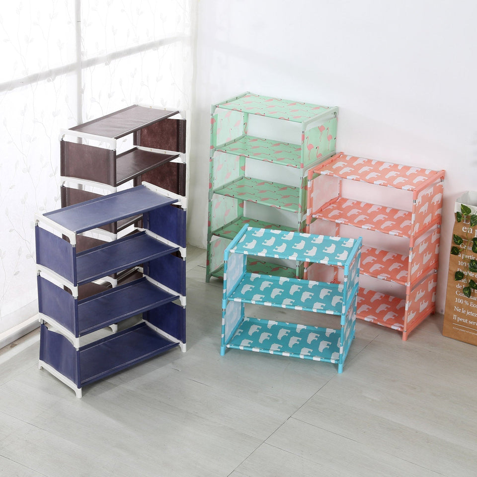 5 Layers Multifunctional Shoes Rack-Simple Dust Proof Assembly Fabric
