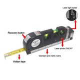 5-in-1 Laser Level with Ruler & Triple Spirit Level
