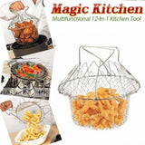 Stainless Steel Chef Basket 12 in 1 Kitchen Tool Deluxe Boiler