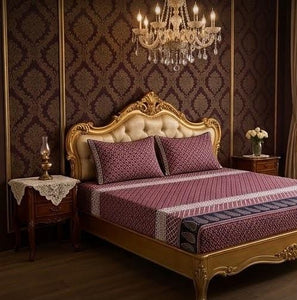 3D Crystal Cotton 3-piece Bedsheet Set AY0010047