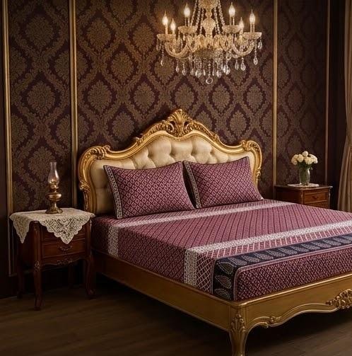 3D Crystal Cotton 3-piece Bedsheet Set AY0010047